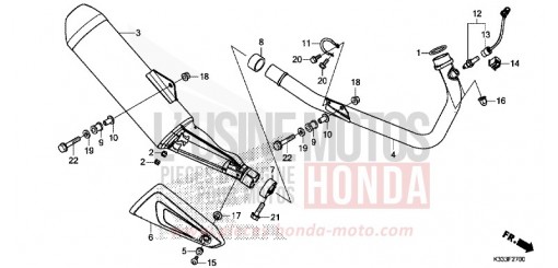 EXHAUST MUFFLER CBR300RAF de 2015